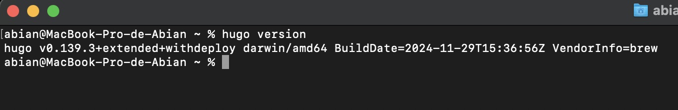 hugo version output
