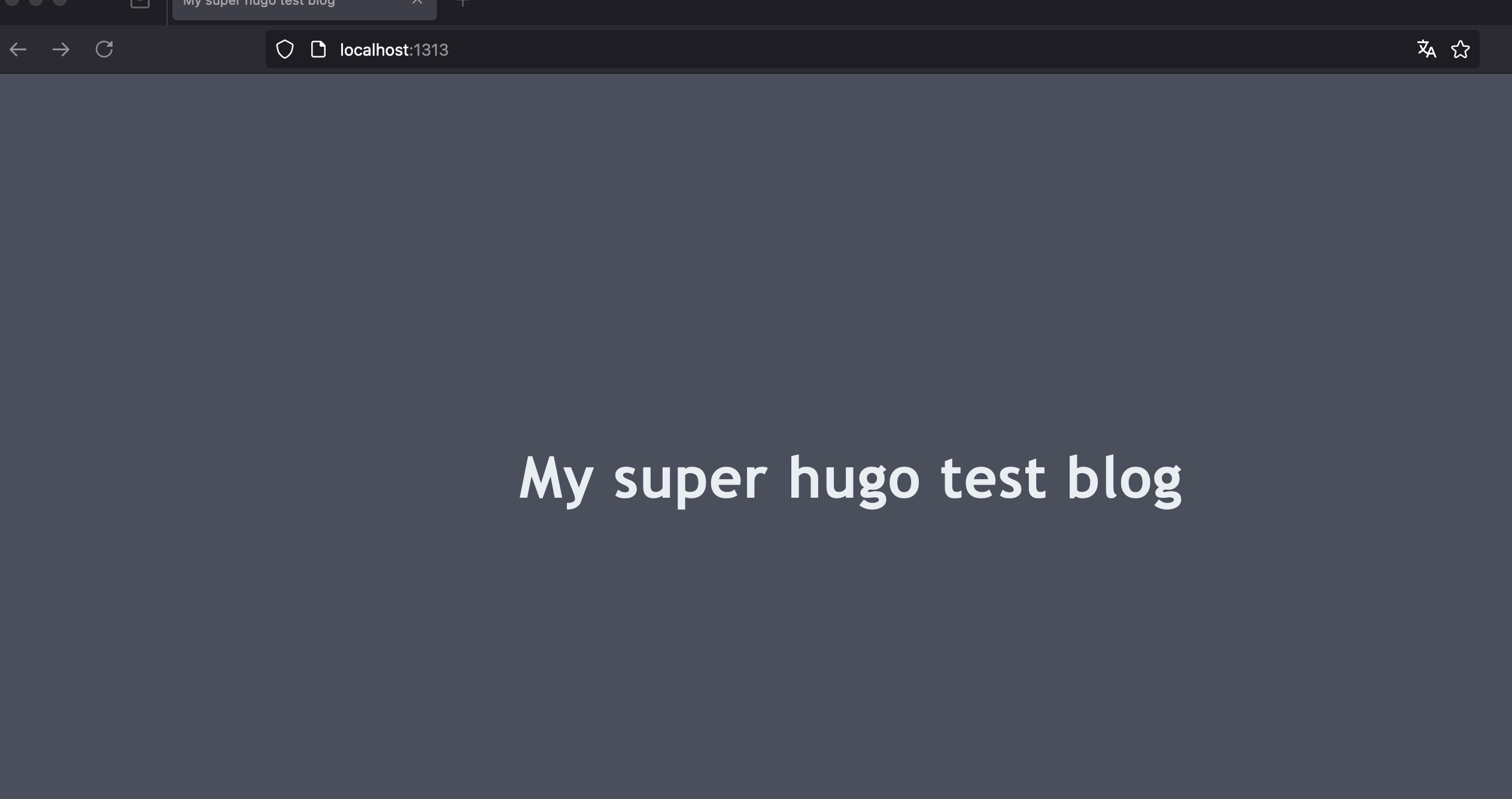 hugo site created